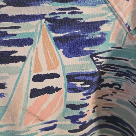 Lilly Pulitzer Skipper Popover Jacket Pier Pressure Sailboat Vacation Size M - Picture 7 of 11